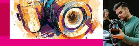 Camera abstract and photographer