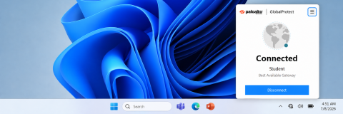 GlobalProtect open on Windows desktop
