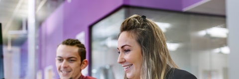 Student meeting with a careers adviser