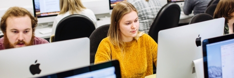 Students in a computer suite