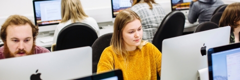 Students in a computer suite