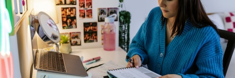 person studying