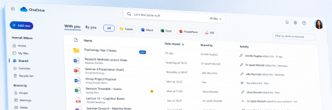 OneDrive interface banner