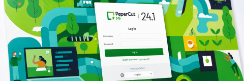 PaperCut login screen