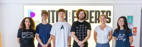 Students taking part in a Student Start-up event - Pitch to the Experts