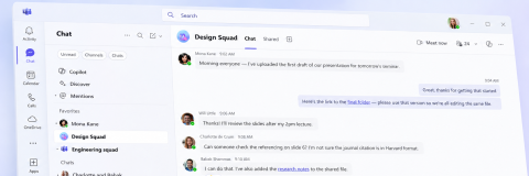 Microsoft Teams Chat interface