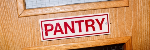 pantry sign in halls