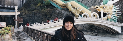 Female student visiting China
