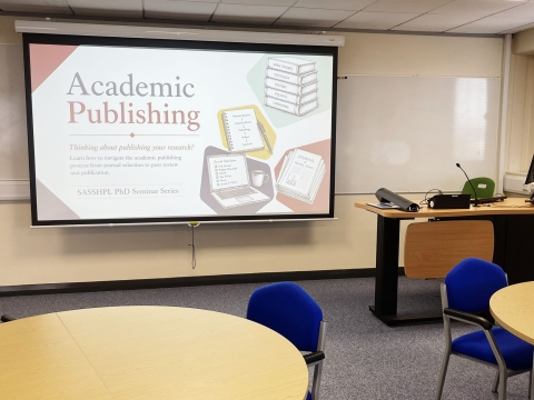 Lecture screen showing the opening slide of the session