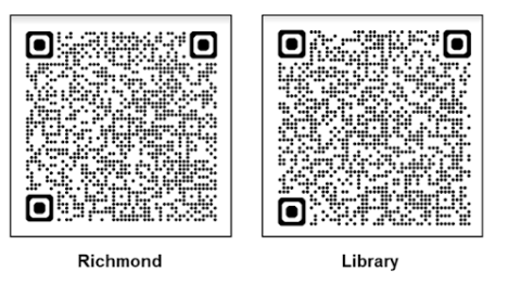 Breastfeeding and expressing pods - QR booking codes