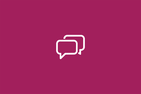 Chat icon in pink background