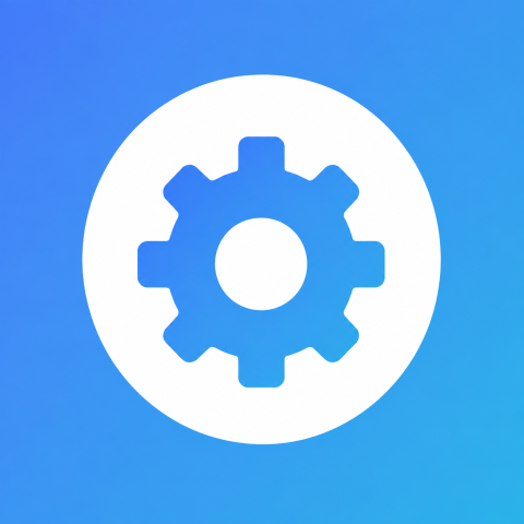 Cog icon inside a circle