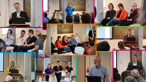 A collage of some of the presenters from the induction