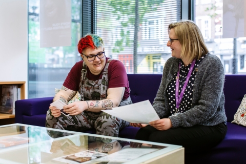 Student getting support