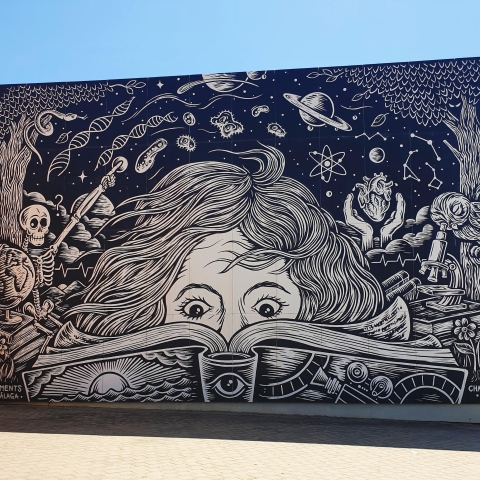Mural on the Faculty of Tourism, UMA