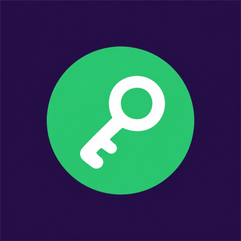Key icon within green circle