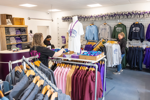 Visitors to the Union shop