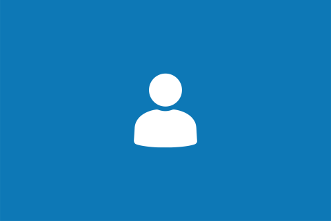 person icon on a blue background