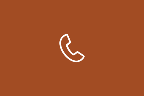 Phone icon on orange background