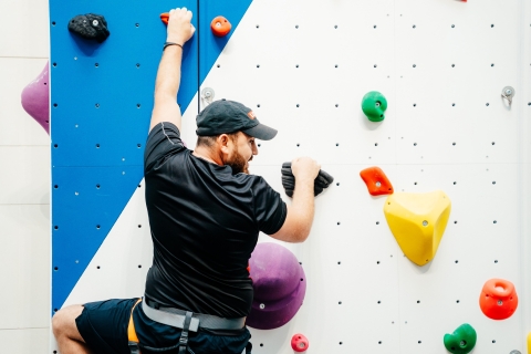 Student climbin at Ravelin Sports Centre