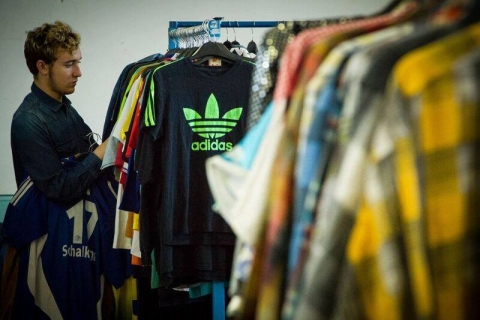 Students choosing clothes at Vintage Vera