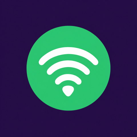 Wifi icon within green circle