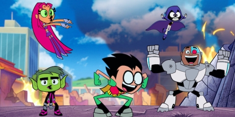 A scene from Teen Titans animation movie