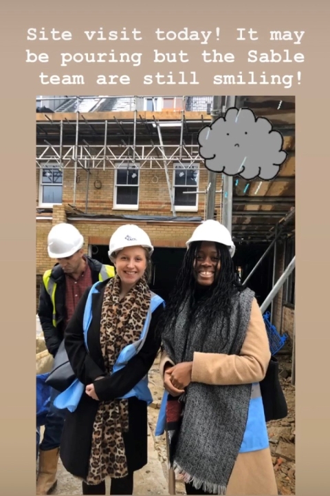 Vanelle Richards on site of the Sable showhouse project in Kingston.
