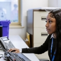 Person using a computer
