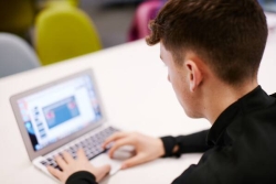 opening emails on a laptop