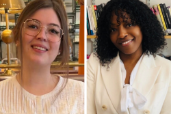 Olivia Caskey, left, Patience Mutumani, right.