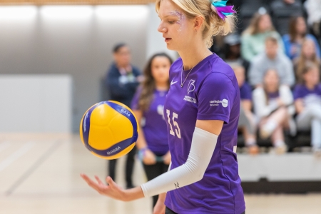 female student with ball