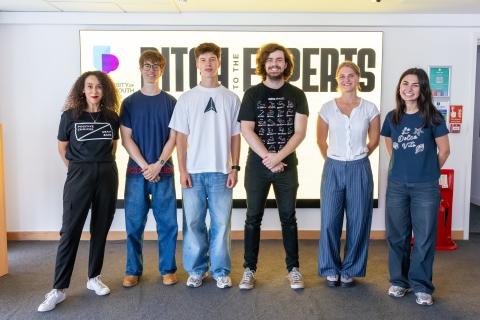 Students taking part in a Student Start-up event - Pitch to the Experts