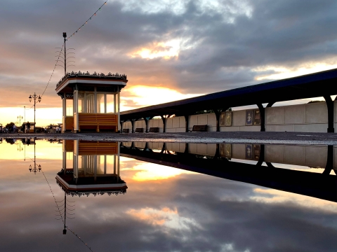 Southsea promenade after rain