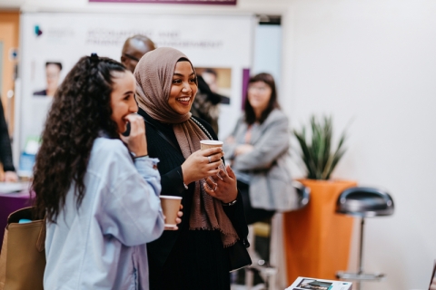 Postgraduate student at open day